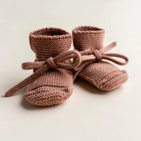 PRE ORDER - Hvid Wool Booties - Terracotta - Bonny & Bear - Hvid