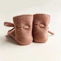 PRE ORDER - Hvid Wool Booties - Terracotta - Bonny & Bear - Hvid
