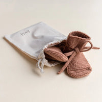 PRE ORDER - Hvid Wool Booties - Terracotta - Bonny & Bear - Hvid