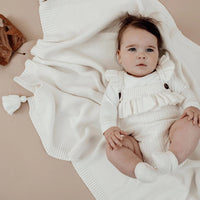 Chunky Knit Blanket - Off-white
