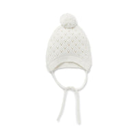 Knit Bonnet - Off-White