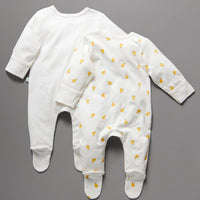 Jersey Zip Onesie 2-Pack Mellow Pear