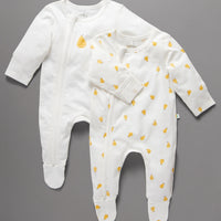 Jersey Zip Onesie 2-Pack Mellow Pear