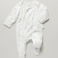 Jersey Zip Onesie Blueberry