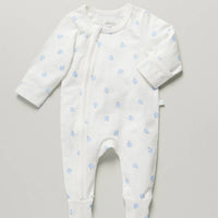 Jersey Zip Onesie Blueberry
