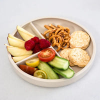 O.B. Designs Silicone Dinner Plate & Spoon Set - Coconut