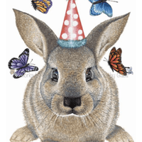 Social Butterfly- rabbit art print