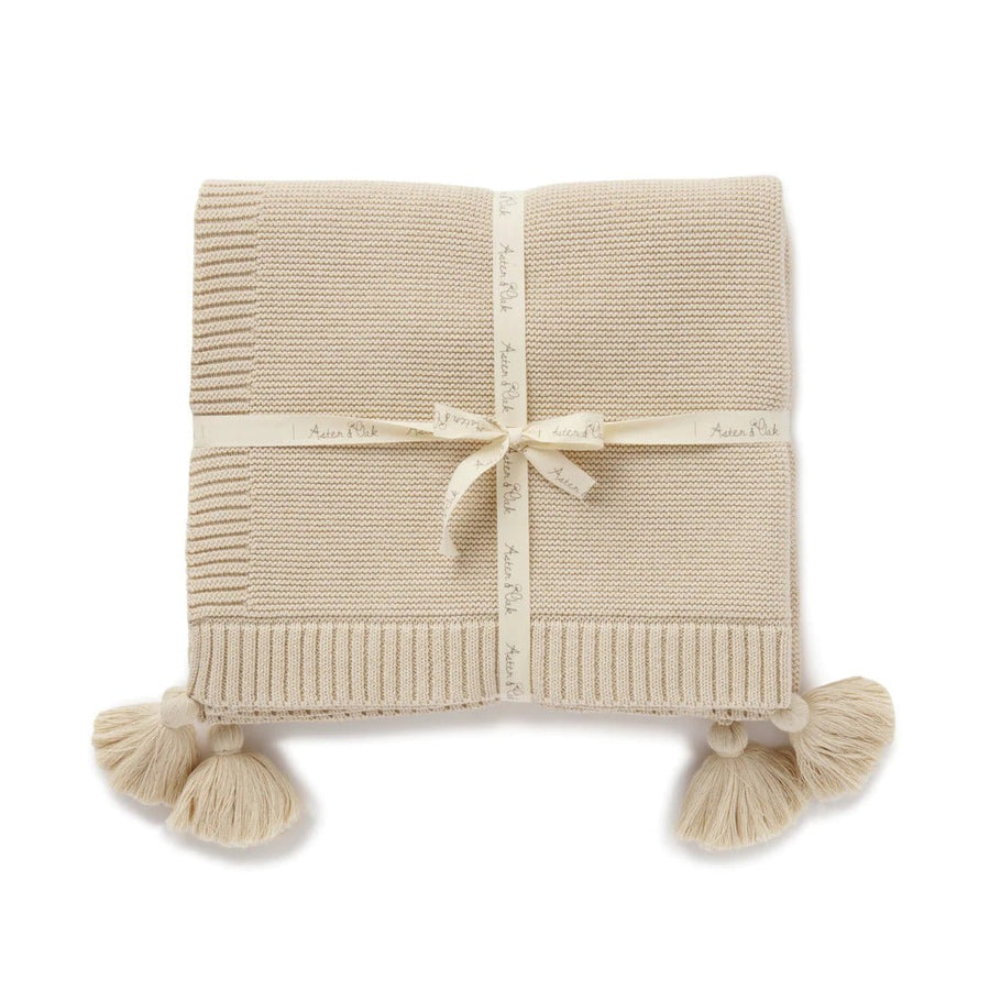 Chunky Knit Blanket - Oatmeal