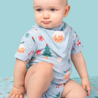 Happy Holidays Jersey Short Sleeve Bodysuit & Bib Set