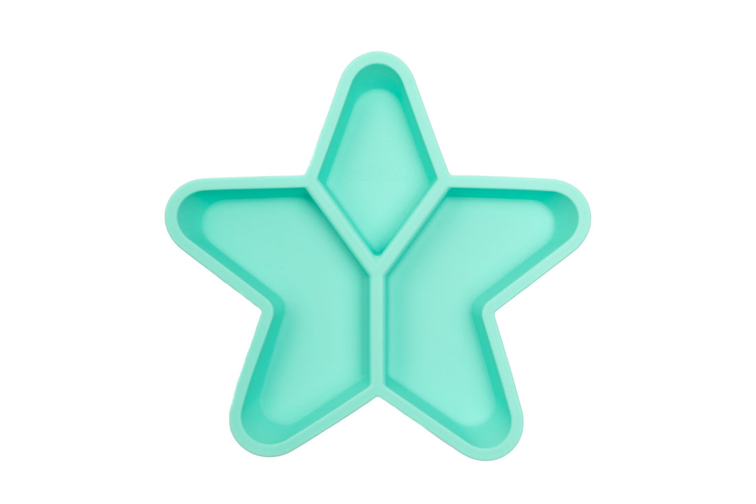 Divided Star Plate- Aqua