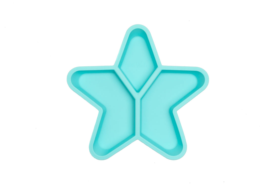 Divided Star Plate- Duck-Egg Blue