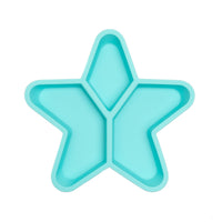 Divided Star Plate- Duck-Egg Blue
