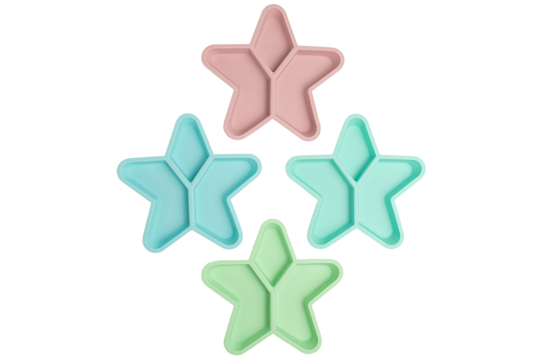 Divided Star Plate- Aqua